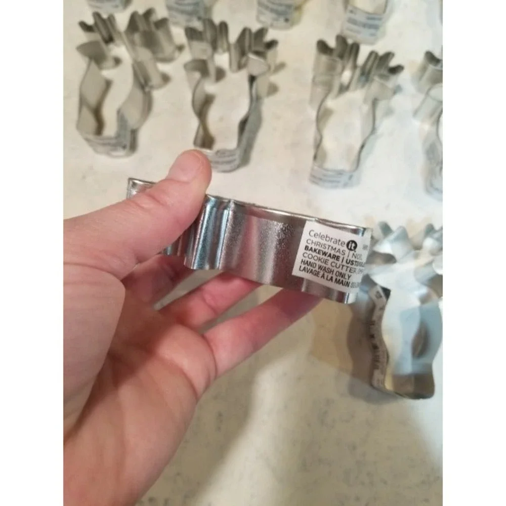 Set of 12 Metal‎ Reindeer Cookie Cutters
